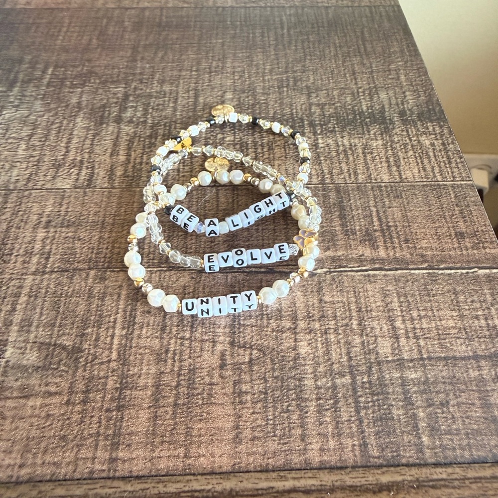 Little Words Project Beaded Inspirational Bracelet Set
